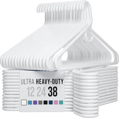 Amazon.com: NEATERIZE Thick Heavy Duty Hangers - White Plastic Clothes Hangers 24 Pack - Great for Coat Hanger, Jackets Jeans & Suit Hanger for Closet