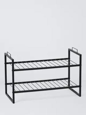 John Lewis Stackable Metal Shoe Rack, 2 Tier
