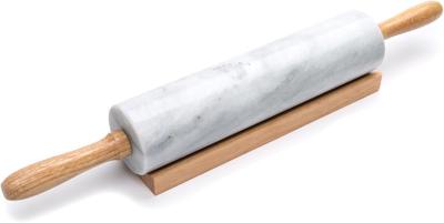 Amazon.com: Fox Run Polished Marble Rolling Pin with Wooden Cradle, 10-Inch Barrel, White: Home & Kitchen