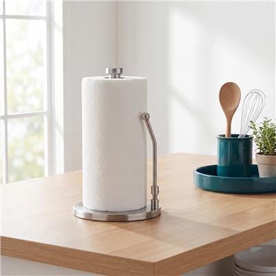 Paper Towel Holder Countertop Weighted Non-slip Base Stainless Steel