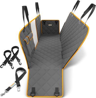 PAWBEE Dog Car Seat Cover & Belt, Grey - Chewy.com