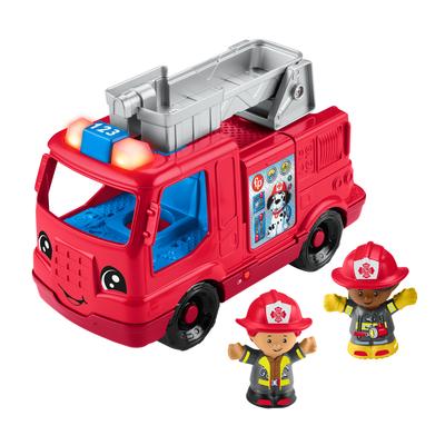 Fisher-Price Little People Fire Truck Musical Toddler Toy with Lights & 2 Figures, Multilanguage Version - Walmart.ca