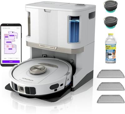 Amazon.com - Shark PowerDetect Robot Vacuum & Mop Combo, 60-Day Self-Empty, AV2800ZE | LiDAR Mapping & AutoLift for Carpet & Hard Floors, HEPA, Sonic