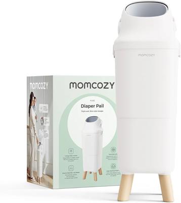 Amazon.com : Momcozy Triple-Seal Diaper Pail with Odor Locking, Ergonomic Height Design | Fits Standard Trash Bags, Wide Opening, Built-in Child Lock