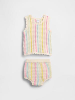 Baby Crochet Stripe Tank Outfit Set | Gap