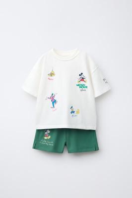 MICKEY MOUSE © DISNEY T-SHIRT & BERMUDA SHORT SET - Blue / Green | ZARA Canada