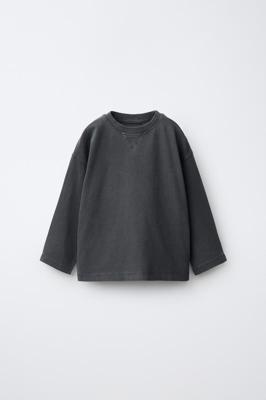 GARMENT-DYED T-SHIRT - Dark anthracite | ZARA Canada