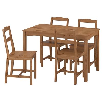 HÄGERNÄS table and 4 chairs, antique stain pine - IKEA