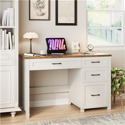 Inbox Zero Farmhouse 47 Executive Desk & Reviews | Wayfair
