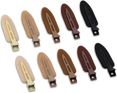 Amazon.com : Cptots 10 Pcs Creaseless No Crease No Bend Flat Hair Clips For Styling Non Slip Makeup Clips For Women Salon Hairstyle,Matte Black Brown