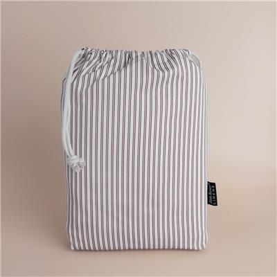Cot Waterproof Sheet - Mocha Pinstripe