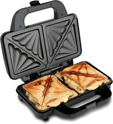 Global Gourmet by Sensio Home 4 Slice Sandwich Toaster Black - Premium Deep Fill Toastie Maker, 900W Sandwich Maker Electric Grill Press - Non Stick H