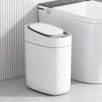 ELPHECO Automatic Bathroom Trash Can with Lid 2.5 Gallon Slim Sensor Garbage Can, 9L Narrow Plastic Trash Bin, Waterproof Motion Sensor Trash Bin for
