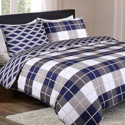 Imperial Rooms King Size Duvet Cover Set 230x220cm – 3 Piece Leaf Print Bedding Set with 2 Pillowcases – Soft Brushed Microfibre Quilt Cover with Butt