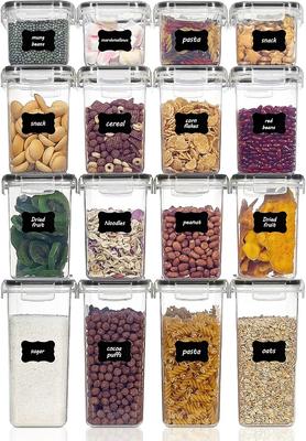 Vtopmart 16 Pack Airtight Food Storage Containers Set | BPA-Free Plastic Kitchen Storage Containers for Cereal, Flour, Sugar, Pasta, and Baking Suppli