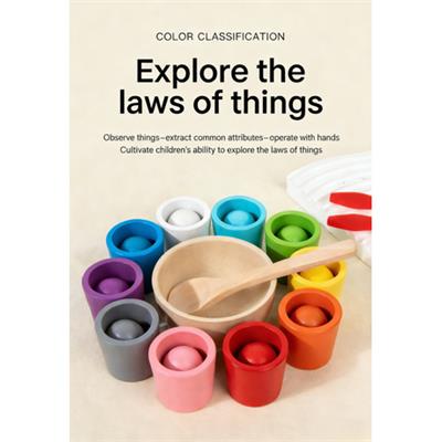 Montessori Educational Toys: 10-Color Sorting Cups with 10 Balls | Shop Today. Get it Tomorrow! | takealot.com