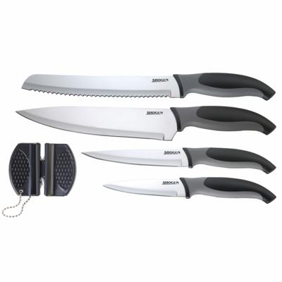 Shogun 5pc kitchen knife and sharpener set | Kitchen Knives with Knife Sharpener - Verimark