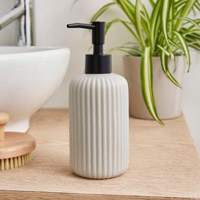 Ribbed Lotion Dispenser | Dunelm