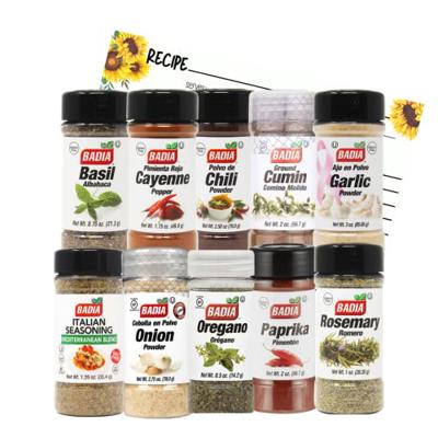 June Street Market New Kitchen Starter 10 Piece Gift Set with Basil, Cayenne, Chili Powder, Cumin, Garlic, Italian, Onion Powder, Oregano, Rosemary, P