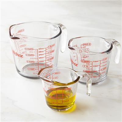 Anchor Hocking Glass Measuring Cups Set of 3 | Williams Sonoma
