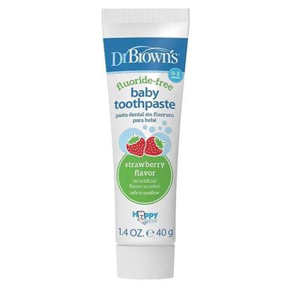 Dr. Browns - Baby Toothpaste Fluoride-Free, Strawberry, 1.4Oz