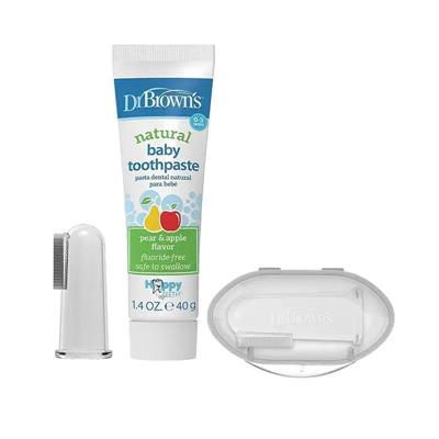 Dr. Browns - 2Pk Silicone Finger Brush With Toothpaste