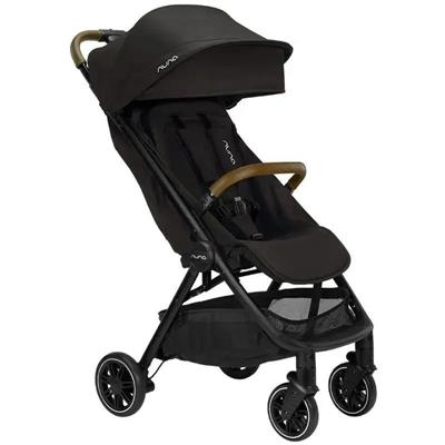 Nuna TRVL™ Self-Folding Compact Stroller with Carry Bag, Caviar