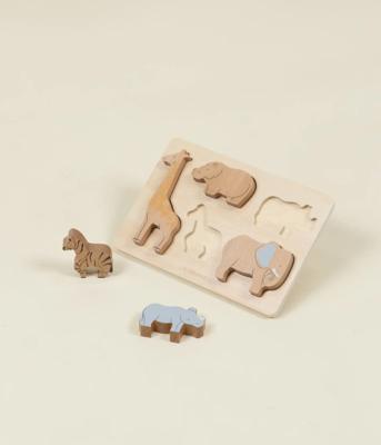 Set of 5 Savannah Herbivores on Wooden Plate – Coco Village