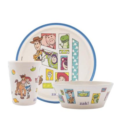 Zak Designs Disney Toy Story Kids Dinnerware Plate Bowl & Tumbler, 3-Piece | BPA Free, Plastic, Dishwasher Safe, Reuseable, Easy to Clean, Lightweight