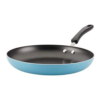 Farberware Cookstart DiamondMax Nonstick Frying Pan, 12.25-Inch, Aqua | Non stick pan with quick heating, made from heavy-duty aluminum, easy cleanup,