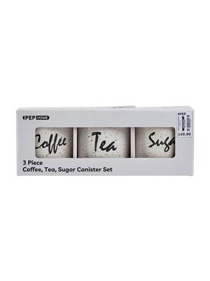Buy Ceramic Coffee Tea Sugar 3 Pack Canisters - Kitchen Storage | PEP
