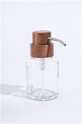 Glass Acacia Soap Dispenser