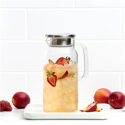 Kitchen Pro Steel Glass Pitcher w/ Filter | Kitchen Warehouse