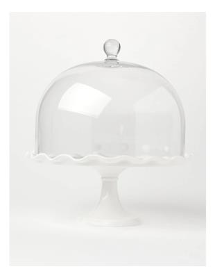 Heritage Scalloped Edge Cake Dome and Glass Stand Large | MYER