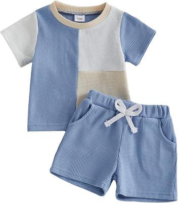 Amazon.com: Socutebabe Toddler Boy Clothes Summer Baby Boy Outfit Color Block Short Sleeve T-shirt Boy Shorts Set 12 18 24 Month 2T 3T 4T (Blue, 2-3T)