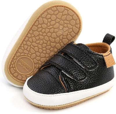 Amazon.com: BABSMULY Baby Boys Girls Shoes Non-Slip Rubber Sole High-Top PU Leather Sneakers Infant First Walking Shoes Toddler Crib Shoes Newborn Loa