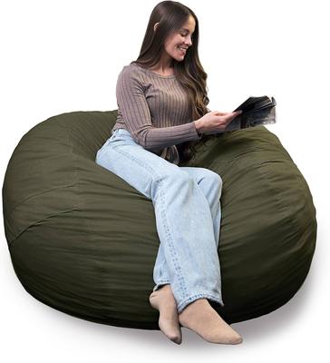 Amazon.com: Big Joe Fuf 5Ft Oversized Foam Bean Bag Chair with Removable Cover for Kids, Teens, Adults, Forest Green Velveteen, Durable Woven Polyeste