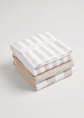 CR Stripe Australian Cotton Tea Towel Pack of 3 | Woolworths