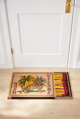 Matchbook Tiger Coir Printed Doormat | AnthroHome