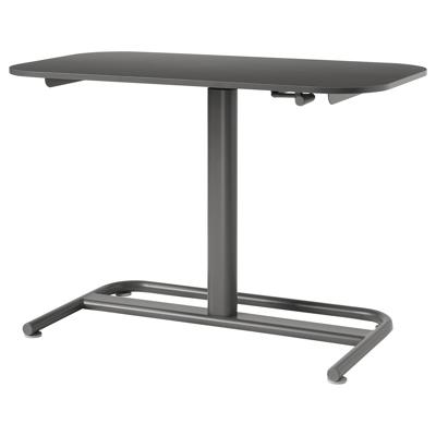 SEGRARE desk sit/stand, dark grey, 110x60 cm (431/4x235/8) - IKEA