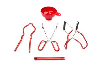Fox Run Canning Specialty Set, 5-pc, Plastic, Red