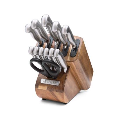 Sabatier Stainless Steel Knife Block Set with Edgekeeper, 13-pc