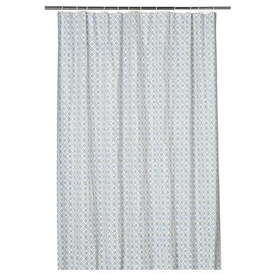 DOCKBÅT shower curtain, white/multicolor, 183x183 cm (72x72) - IKEA CA