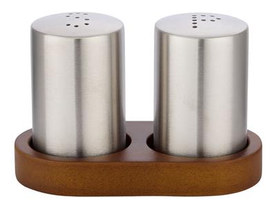 MASTER Chef Stainless Steel Salt & Pepper Shaker Set with Tray