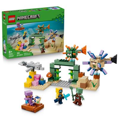 LEGO Minecraft Underwater Adventure - Building Toy for Boys & Girls, Ages 8+ - Minecraft Toys, Figures & Playsets - Gift for Kids & Gamers - 21598 - W
