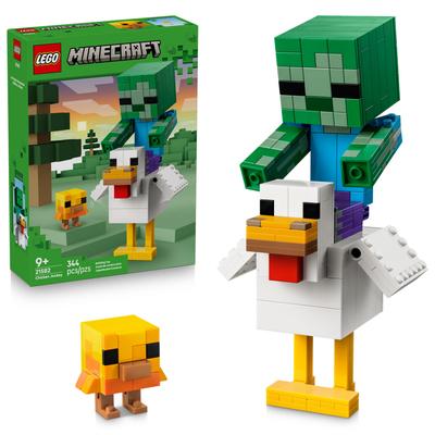 LEGO Minecraft Chicken Jockey - Building Toy for Boys & Girls, Ages 9+ - Collectible Minecraft Toy - Display for Kids Bedroom - Gift for Birthdays - 2