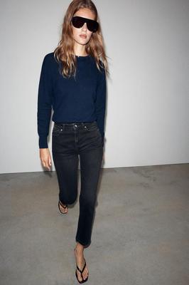 Z1975 HI-RISE MOM FIT JEANS - Black | ZARA Canada