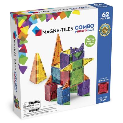 MAGNA-TILES® 62-Piece Magnetic Construction Set | Indigo