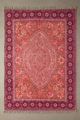 Minerva Floral Digital Printed Chenille Rug | Urban Outfitters