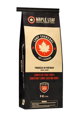 Maple Leaf Premium 100% Natural FSC Canadian Hardwood Lump Charcoal for BBQ Grilling, 17.6-lb